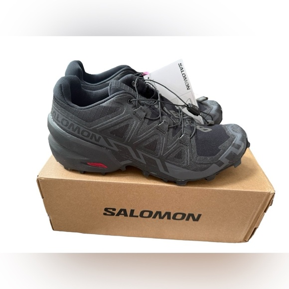 NIB Salomon Women’s Speedcross 6 Trail Running Shoes in Black/Phantom size 8.5 - Picture 5 of 10